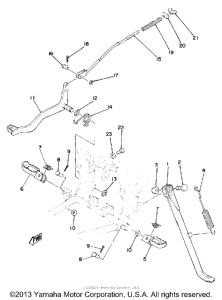 MX175F Stand-footrest-branke pedal