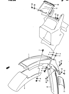DR650 Front fender - meter visor