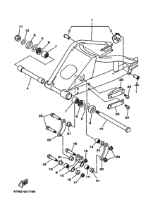 TZ250 Задний рычаг и подвеска