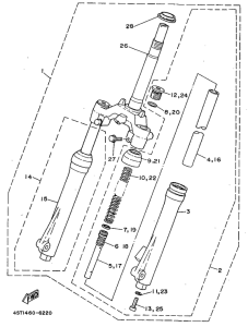 T105E Передняя вилка