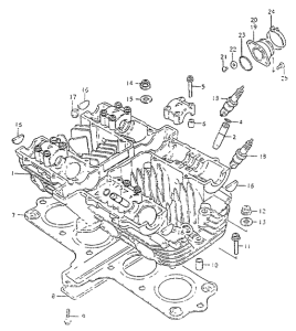 GS550 Головка цилиндров