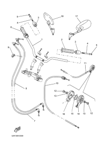 BT1100 Steering handle. cable