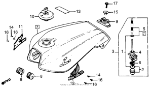 CB650SC Топливный бак