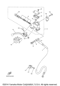 WR250FP Главный тормозной цилиндр