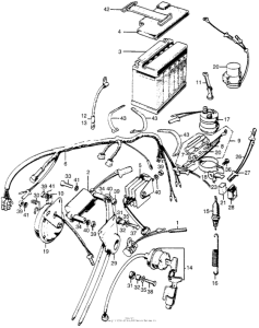 CB175 Cb / cl175wire harness + battery