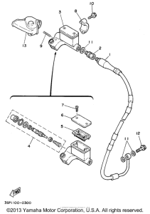 WR250Z Главный тормозной цилиндр