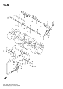 GSX1250 (ABS) Throttle body hose / joint