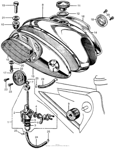 CB450 Топливный бак