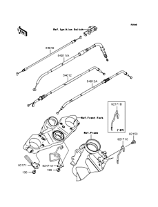 KLE650 Тросы управления