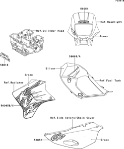 KL650 Decals(green)(kl650-c8)