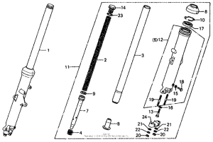 CB750 Передние аммортизаторы
