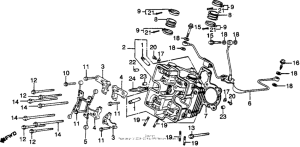 VF750F Передняя головка цилиндров