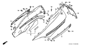CH125 Protection steering plate rear
