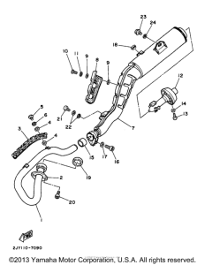 TW200L Выхлопная система