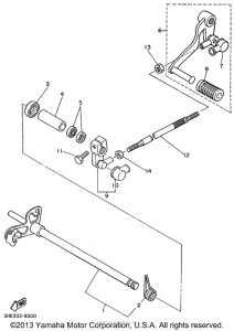 FZR600RLC Вал переключения