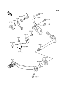 KX125 Механизм переключения передач