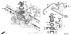 CBR600RR (ABS) Fuel tank + fuel pump
