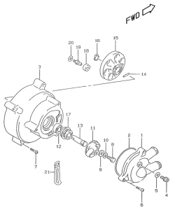 UX50 Водяная помпа