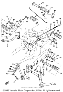 XS650G Stand - footrest