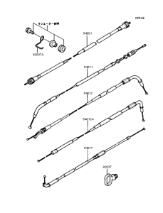 ZX400 Тросы управления
