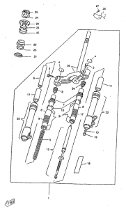 CW50RSX Передняя вилка