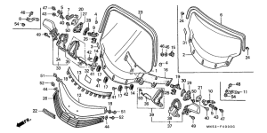 GL1500A Wind screen / back mirror