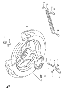 AE50 Rear wheel complete assy