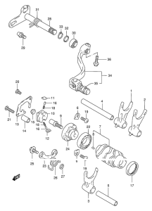 RM250 Переключение передач