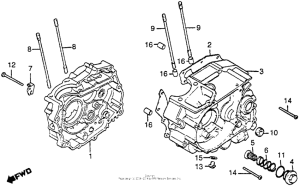 CB125S Картер двигателя