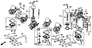 CBX Carburetor comp. parts 80