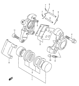 VL1500 Задний суппорт