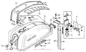 CB200T Топливный бак
