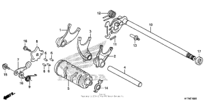 CMX250C Вилка переключения передач