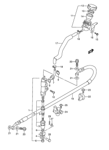 DR350 Задний тормозной цилиндр