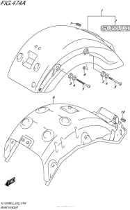 VL1500B Задний бампер