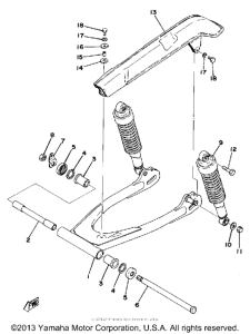 XS360_2D - 1977 Rear arm-rear cushion-chain case