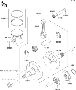  Коленвал и поршни