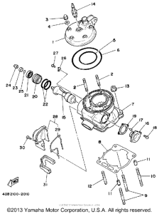 YZ125D1 Головка цилиндров