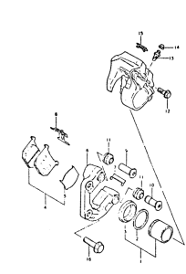 GSX400 Передний суппорт тормозной