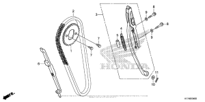 CMX250X Цепь ГРМ