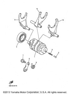 YZ400FK Вилки переключения