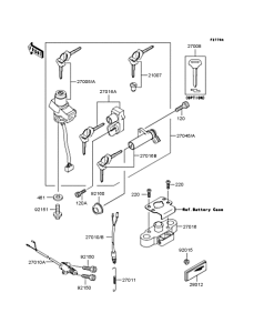 ZR400 Замок зажигания