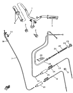 CW50RSX Steering handle. cable