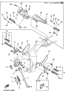 FZR400RR ｽﾀﾝﾄﾞ･ﾌｰﾄﾚｽﾄ