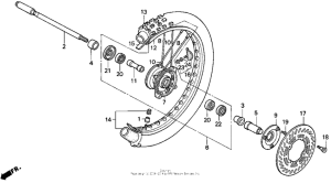 CR125R Front wheel 90-91