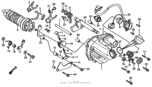 CB700SC Gearshift drum + gearshift fork