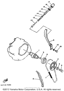 TW200U Цепь механизма газораспределения