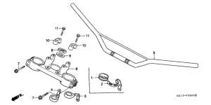 XR250R Handle pipe / top bridge