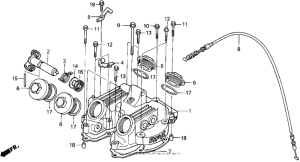 XR250R Крышка головки цилиндров