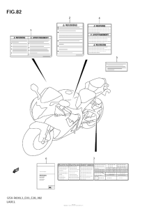 GSX-R600 Label (Gsx-R600L3 E28)